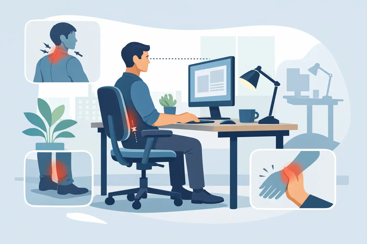 Desk Ergonomics Tips for Less Pain at Work